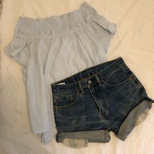 Levi’s 505 cutoff denim shorts